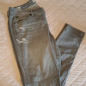Torrid Grey Wash Distressed Skinnies